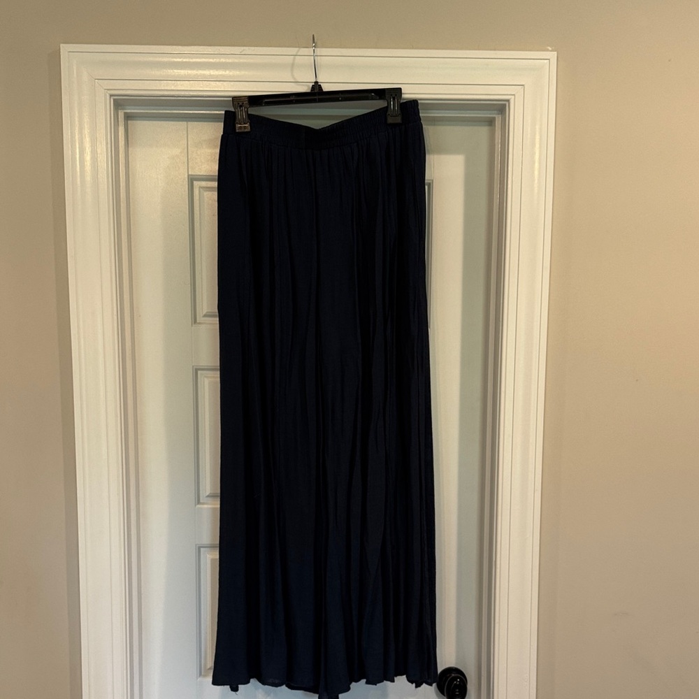 Chic Navy Wide Leg Pants